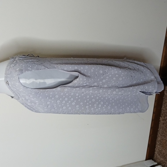 Roz& Ali lavender polka dot pleated blouse size 2X - Picture 9 of 16